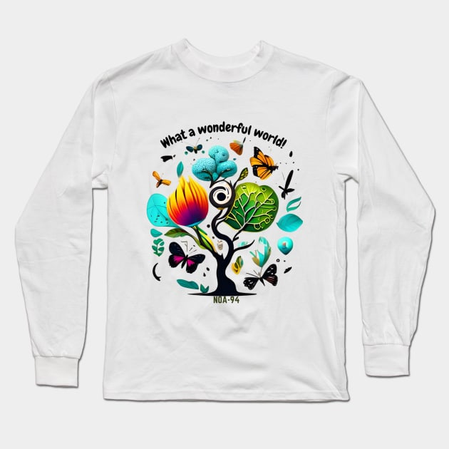 Wonderful World Long Sleeve T-Shirt by NOA-94